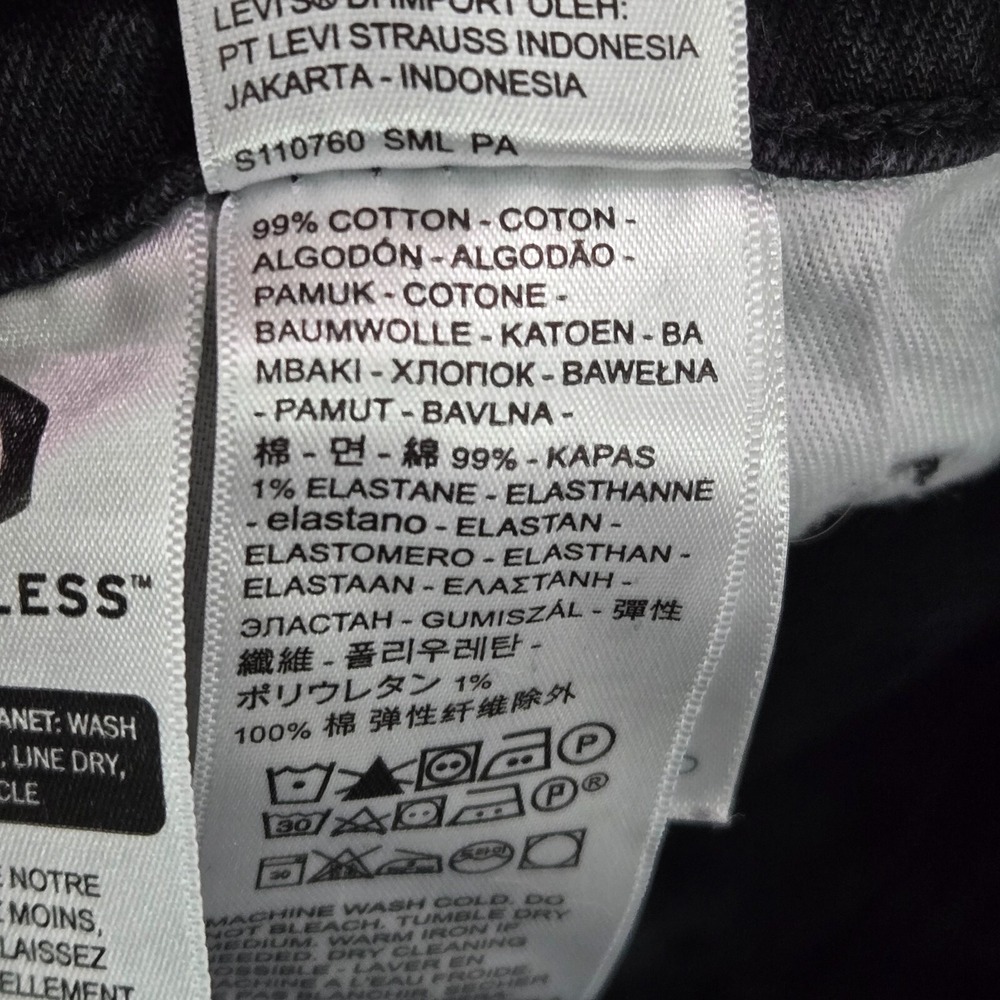 Levi's 531 Men Jeans 30X32 Black‎ Denim Athletic Slim Fit - Picture 10 of 12